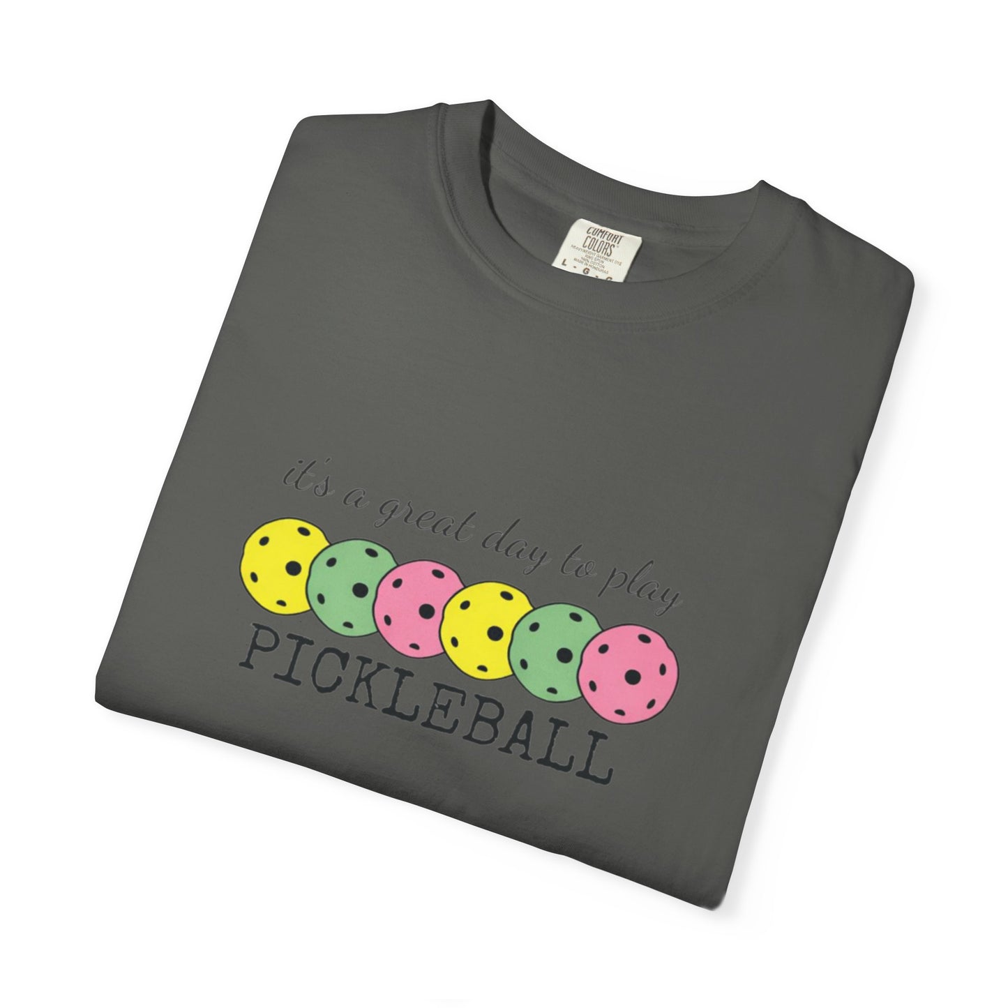 It's a Great Day to Play Pickleball T-Shirt | Colorful Pickleball Paddles Tee