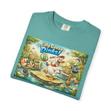 Silly Goose Dinks Cartoon Goose T-Shirt | Vintage Picnic Pond Illustration