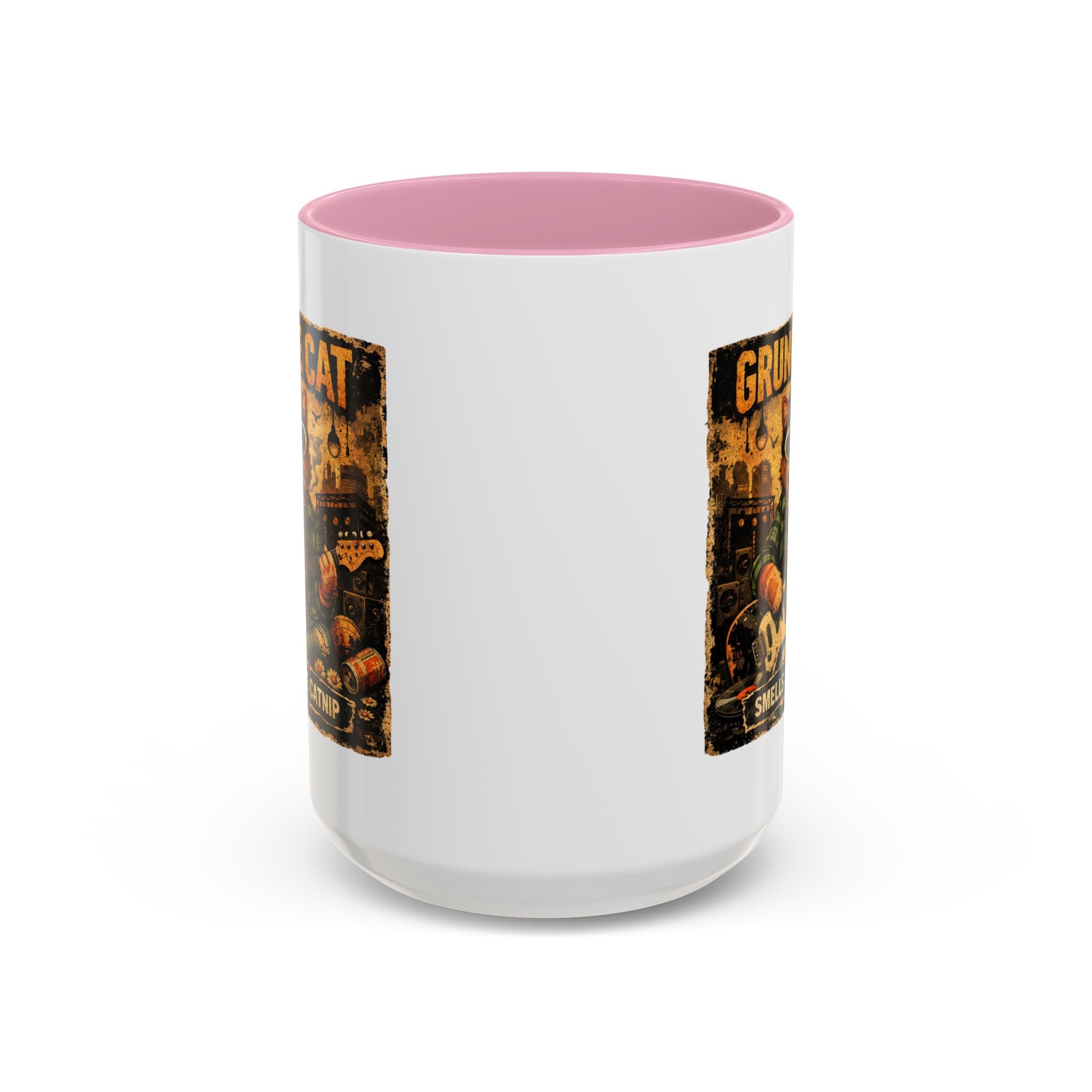 Grunge Cat Smells Like Catnip Mug | Ceramic Coffee Cup