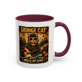 Grunge Cat Smells Like Catnip Mug | Ceramic Coffee Cup