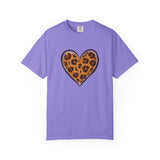 Leopard Print Heart T-shirt | Animal Print Heart Tee