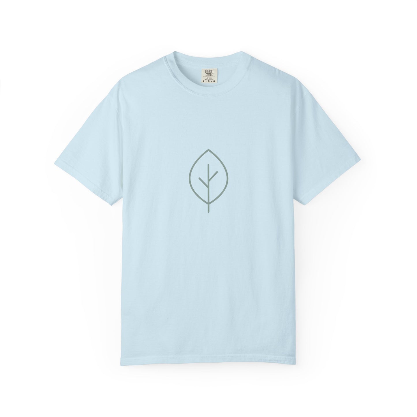 Minimal Green Leaf icon T-Shirt | Eco Nature Graphic Tee