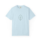 Minimal Green Leaf icon T-Shirt | Eco Nature Graphic Tee