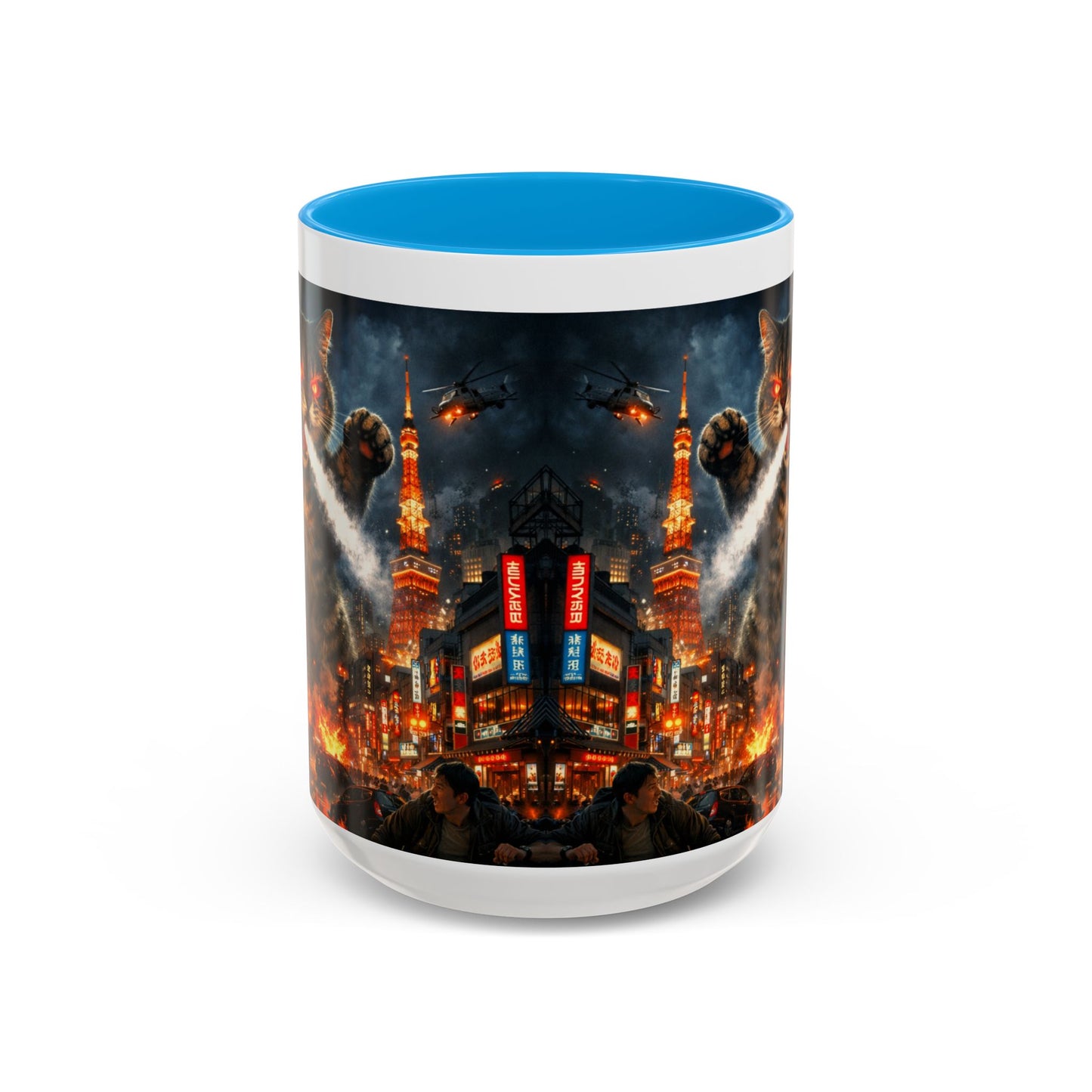 Catzilla Tokyo Cityscape Mug | Color Interior 11oz 15oz