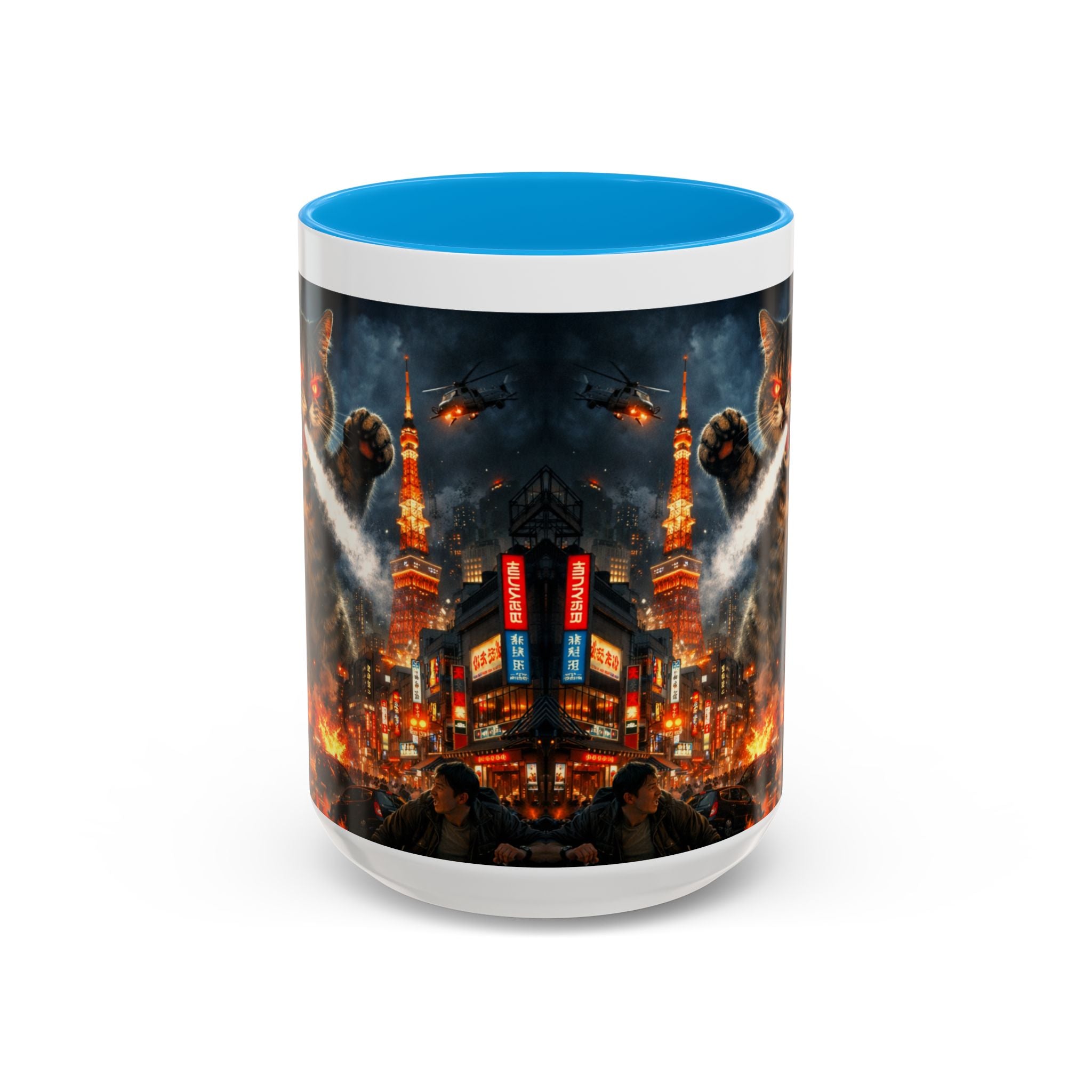 Catzilla Tokyo Cityscape Mug | Color Interior 11oz 15oz