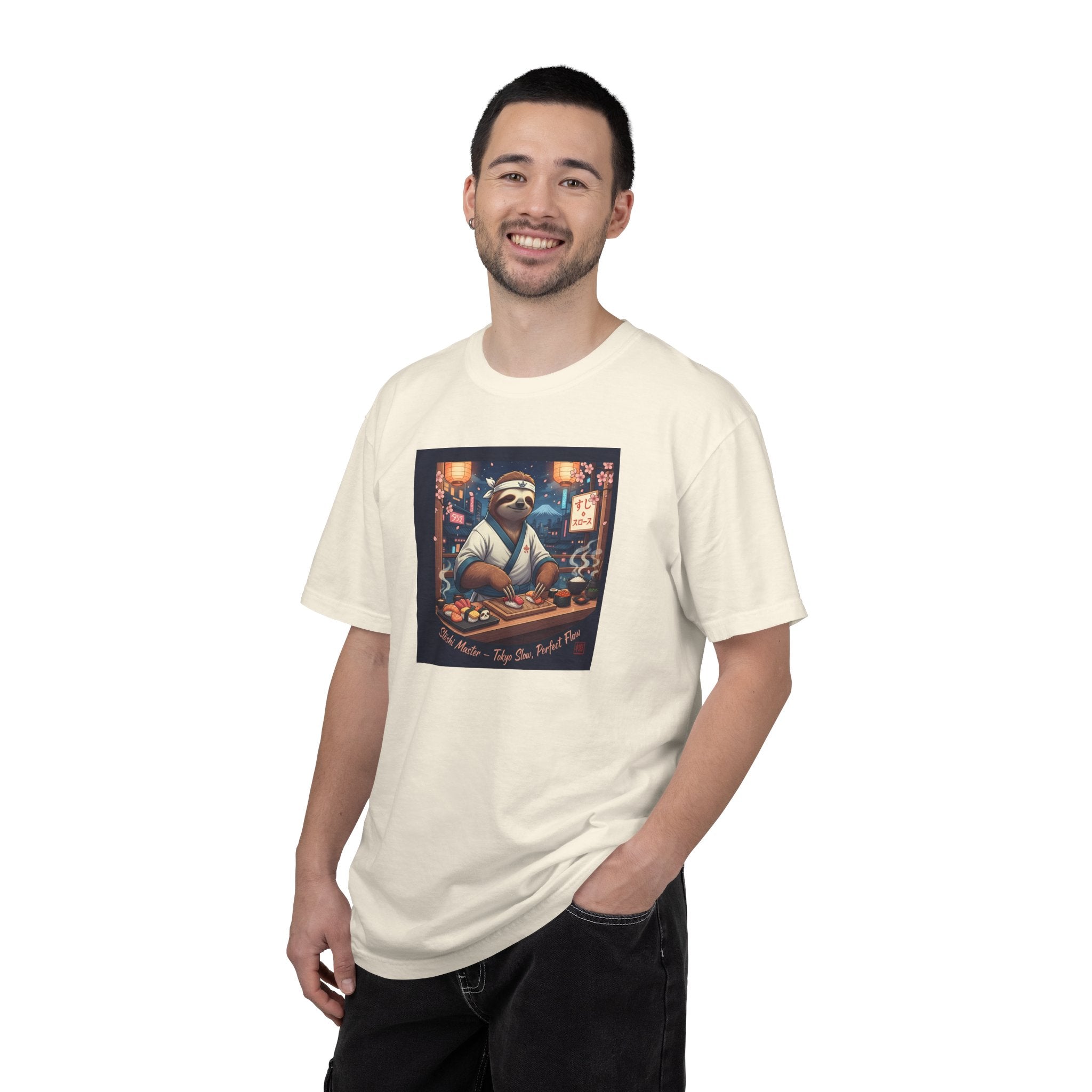 Sloth Sushi Chef T-shirt | Cute Sloth Chef Illustration, Sushi Bar Artwork
