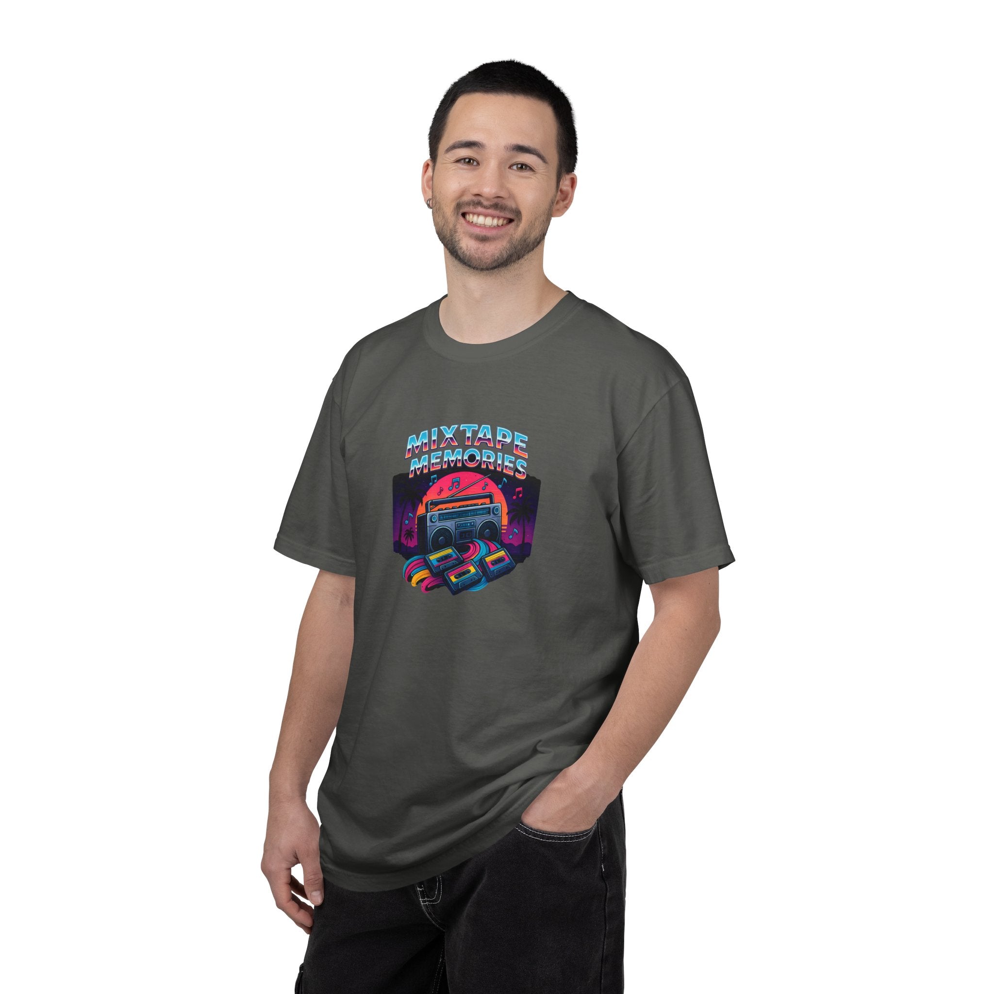 Mixtape Retro Cassette Graphic T-shirt | Vaporwave 80s Neon Music Tee