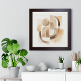 Abstract Neutral Art Framed Horizontal Poster | Minimal Wall Decor