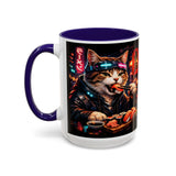 Cyberpunk Sushi Cat Mug | 11oz 15oz Ceramic Coffee Cup