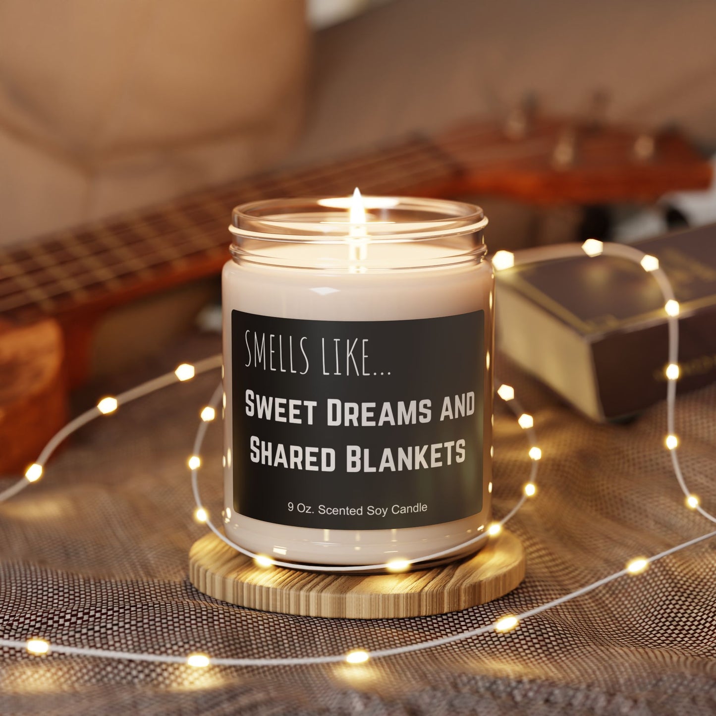Sweet Dreams Shared Blankets Scented Soy Candle, Cozy Home Ambiance Gift