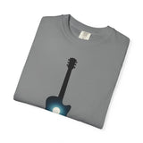Moonlit Acoustic Guitar T-Shirt | Night Sky Guitar Silhouette