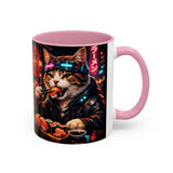 Cyberpunk Sushi Cat Mug | 11oz 15oz Ceramic Coffee Cup