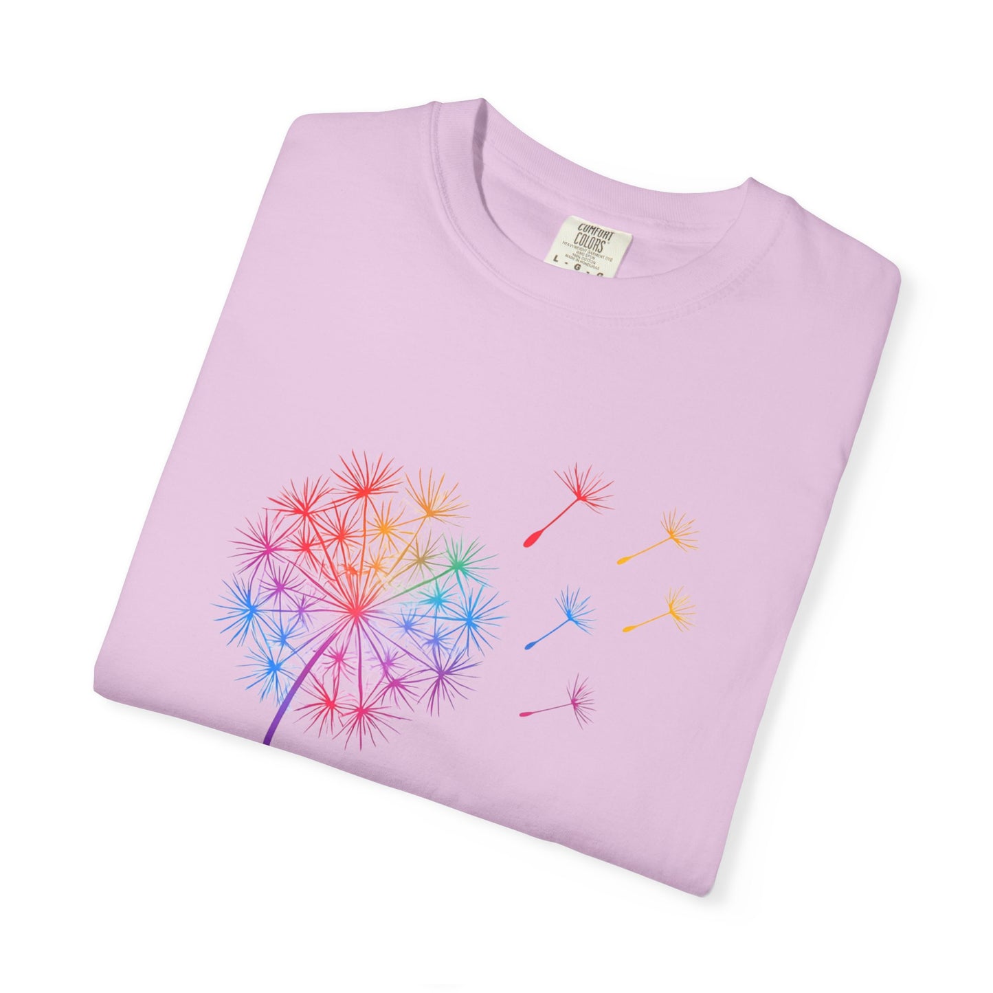 Rainbow Dandelion Tee | T-Shirt, Colorful Seed Puff Design