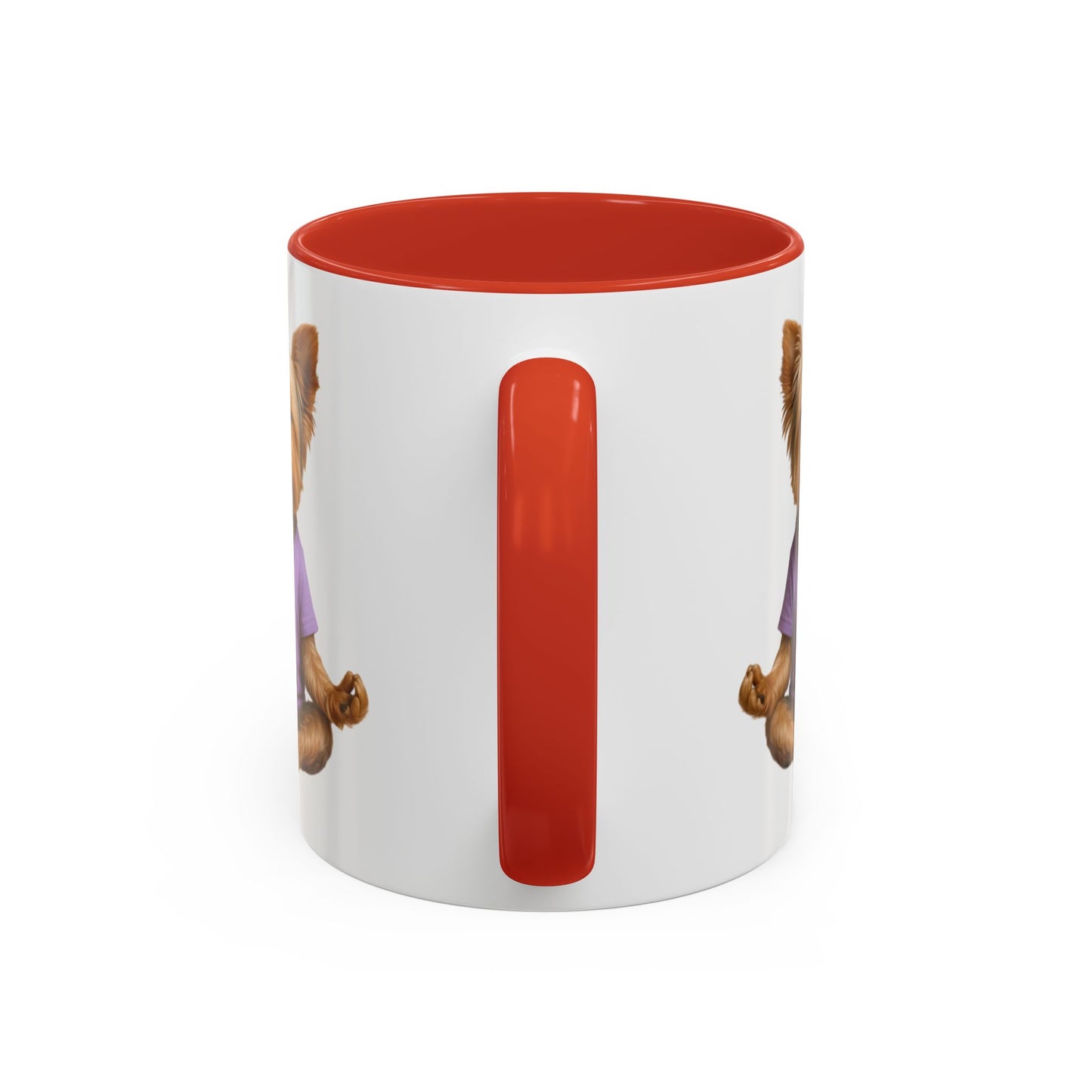 Meditating Yorkshire Terrier Mug | Accent Coffee Mug 11oz 15oz