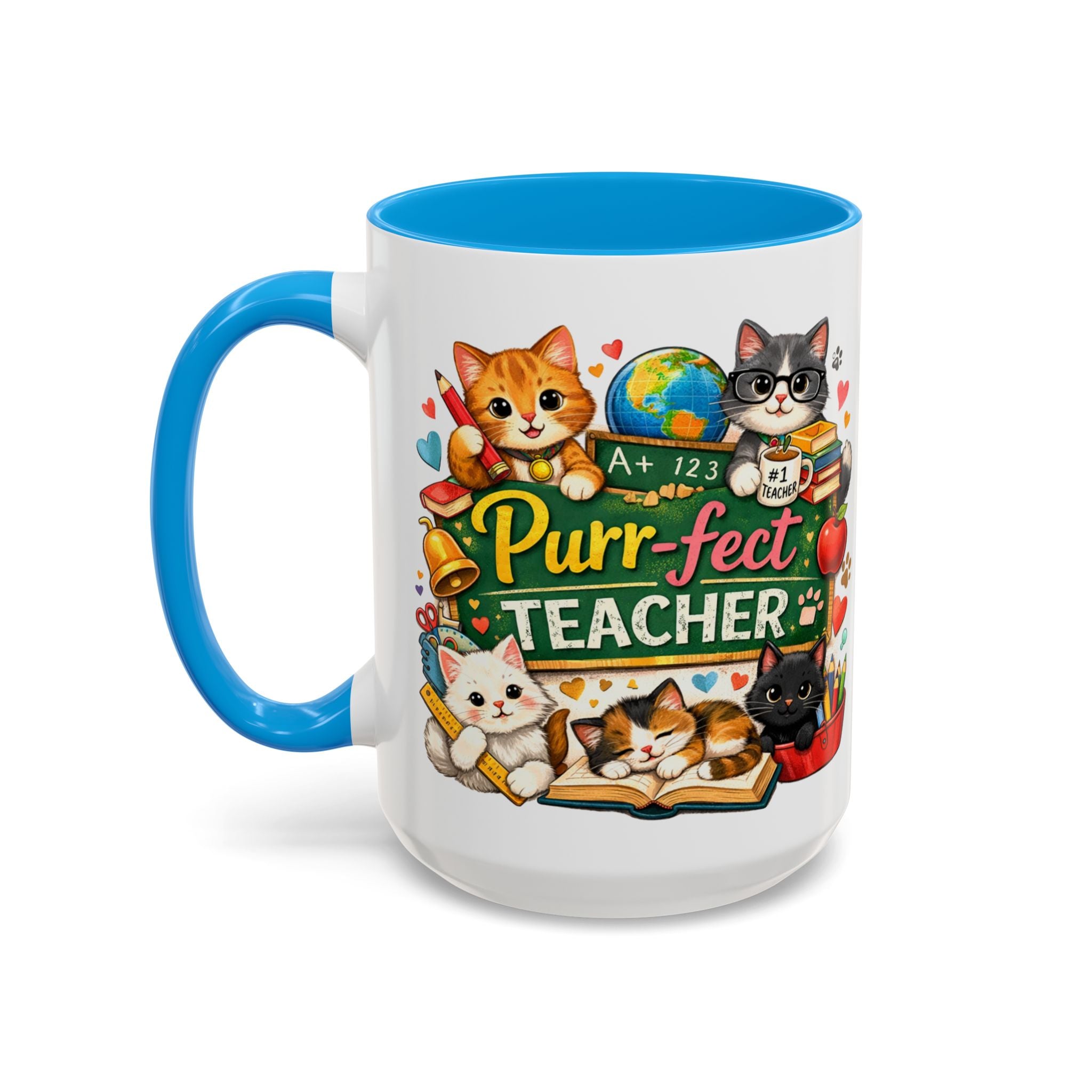 Purr-fect Teacher Mug | Cat Classroom Design, 11oz or 15oz