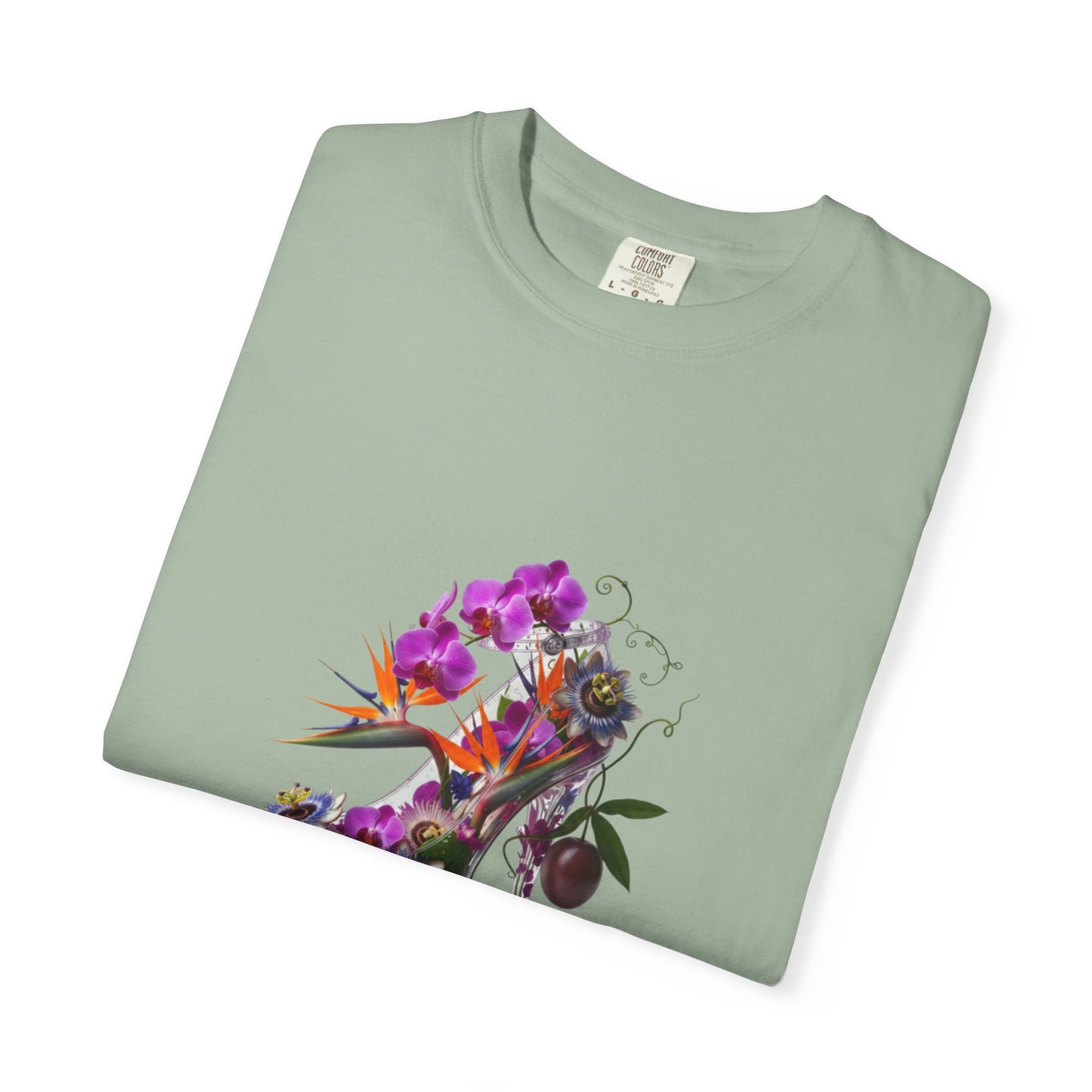Floral High Heel Shoe T-shirt | Botanical Stiletto Graphic
