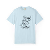 Skateboarding Moose T-shirt | Skateboard Cartoon Graphic Tee