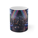 Meow-sic Mixer Cat DJ Mug | Neon Dance Party Coffee Cup
