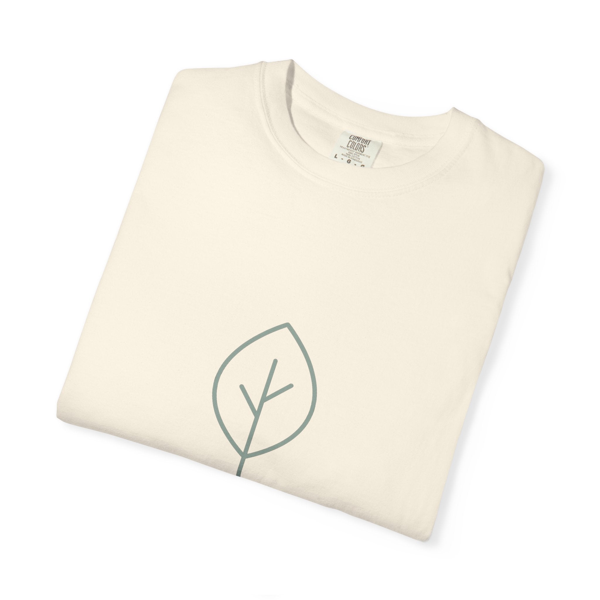 Minimal Green Leaf icon T-Shirt | Eco Nature Graphic Tee