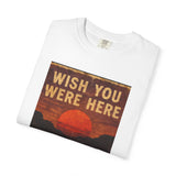 Wish You Were Here Sunset T-shirt | Vintage Sunset Graphic