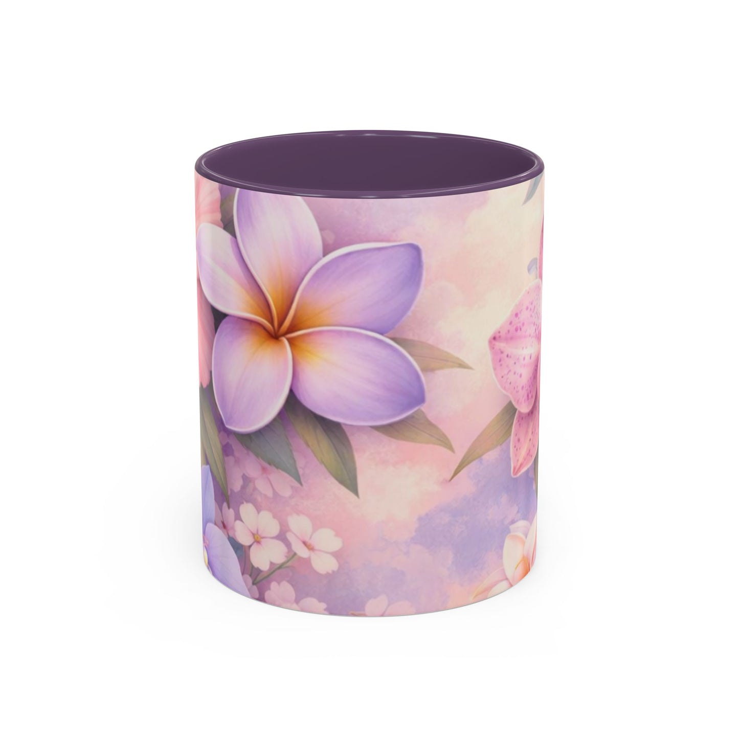 Tropical Orchid Floral Mug | Accent Coffee Mug 11oz 15oz