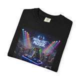 Melodic Mixer DJ Cat T-shirt | Neon Retro Music Party