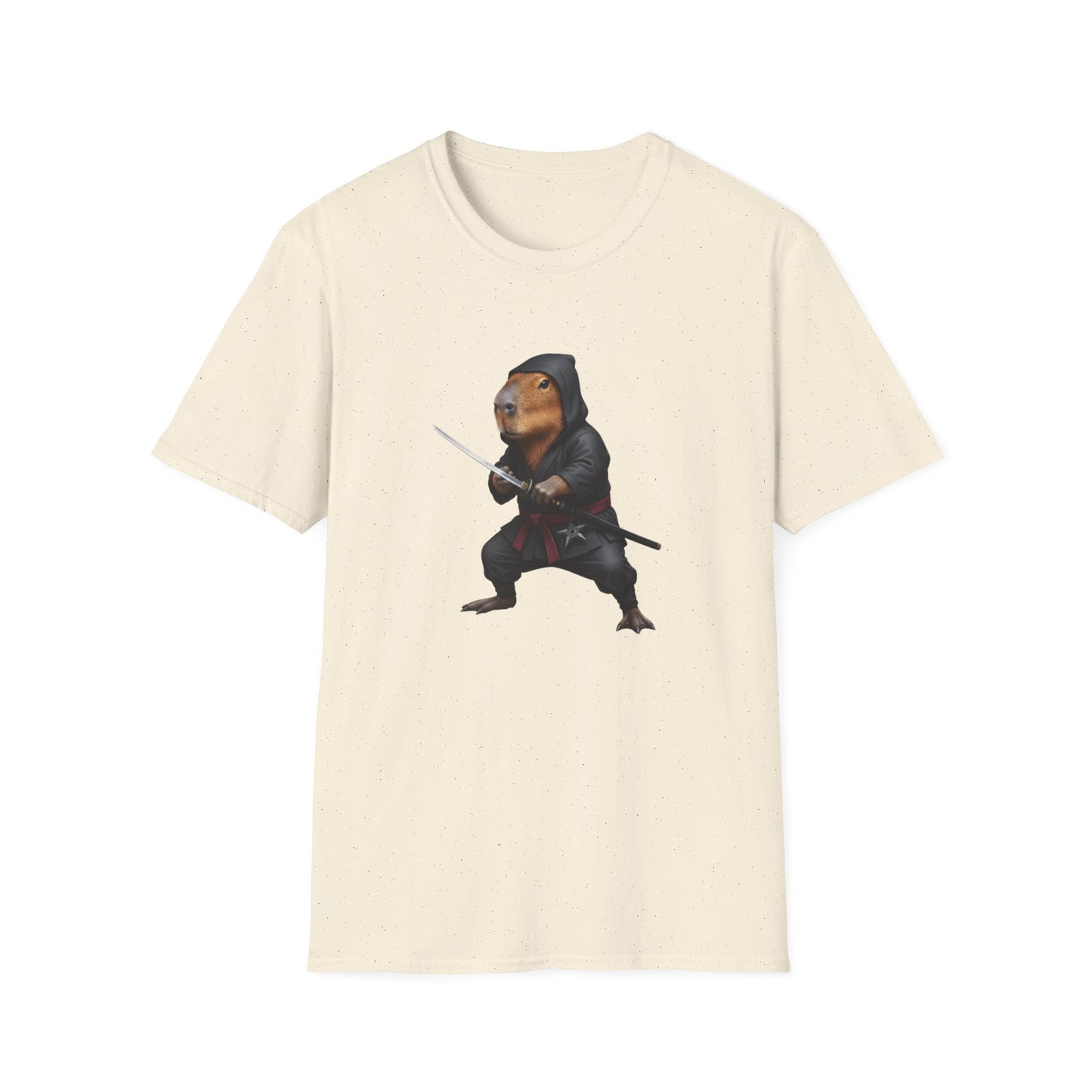 Stealthy Capybara Warrior T-Shirt | Zen Assassin Tactical Capy