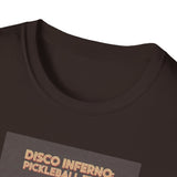 Disco Inferno Capybara Pickleball Fever T-Shirt | Retro 70s Dance Court Graphic