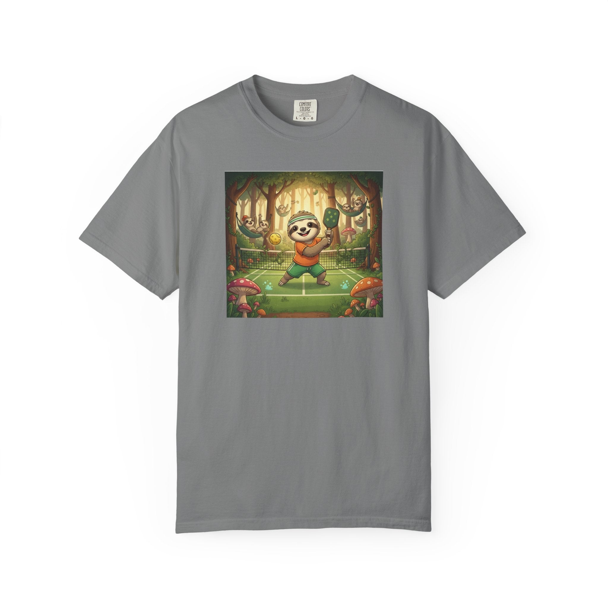 Sloth Pickleball Illustration T-shirt | Whimsical Forestcore Slow Living