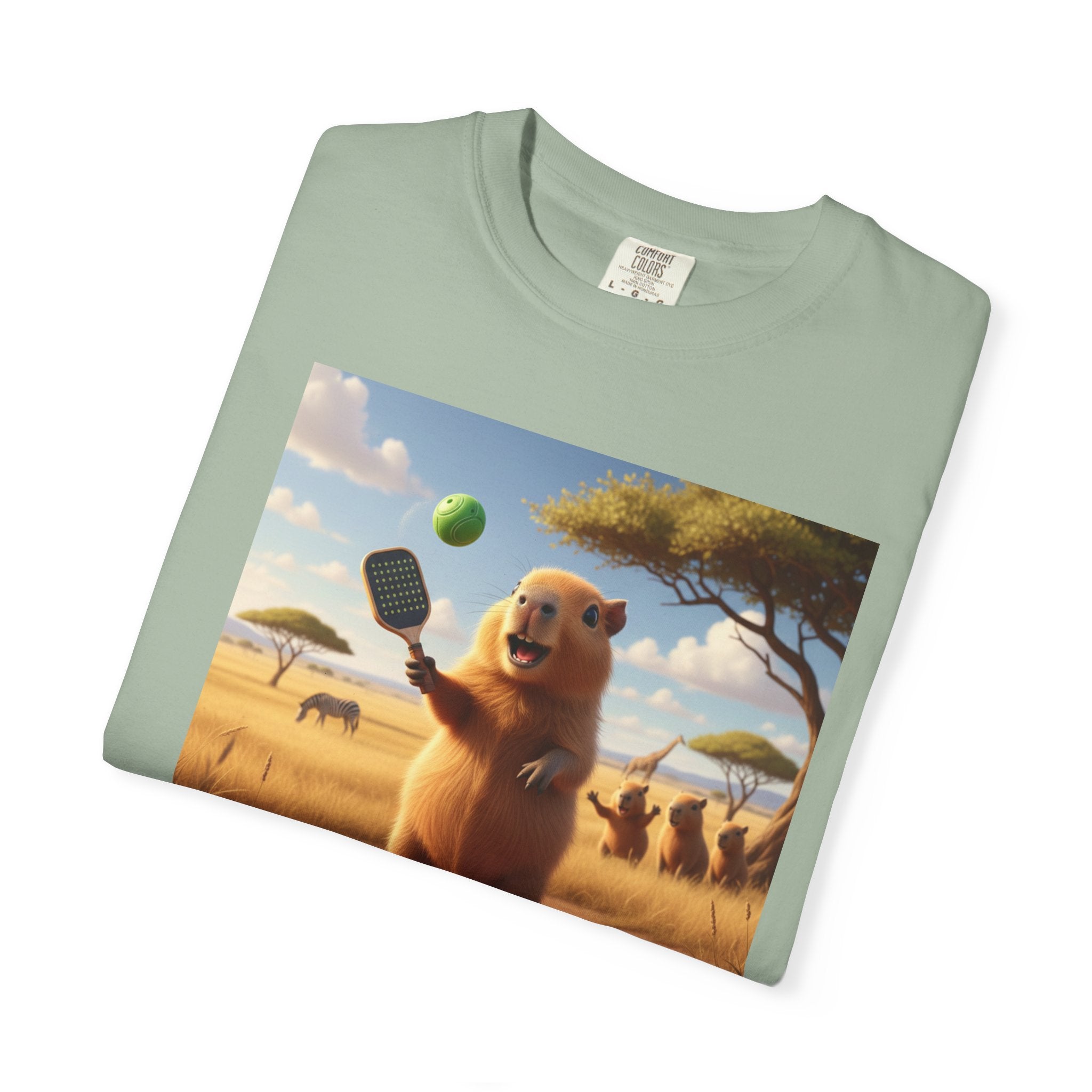 Capybara Pickleball T-shirt | Cute Animal Sports Meme