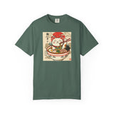 Maneki Neko Ramen Cat T-shirt | Lucky Cat Bowl Graphic Japanese Style