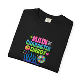 Main Character Energy T-shirt | Colorful Flame, Smiley Icons