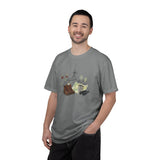 Camping Mountain Outdoors Graphic T-shirt | Hiking Boots Trees Flowers