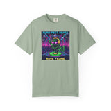 Purr-fect Beats Rave Feline DJ cat T-shirt | Neon EDM club design