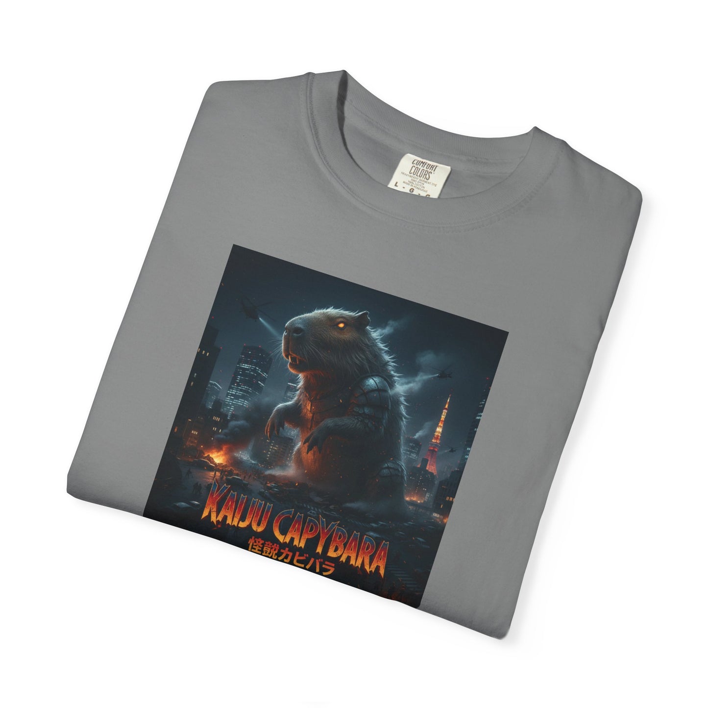 Kaiju Capybara T-shirt | Giant Monster Rodent Graphic Tee