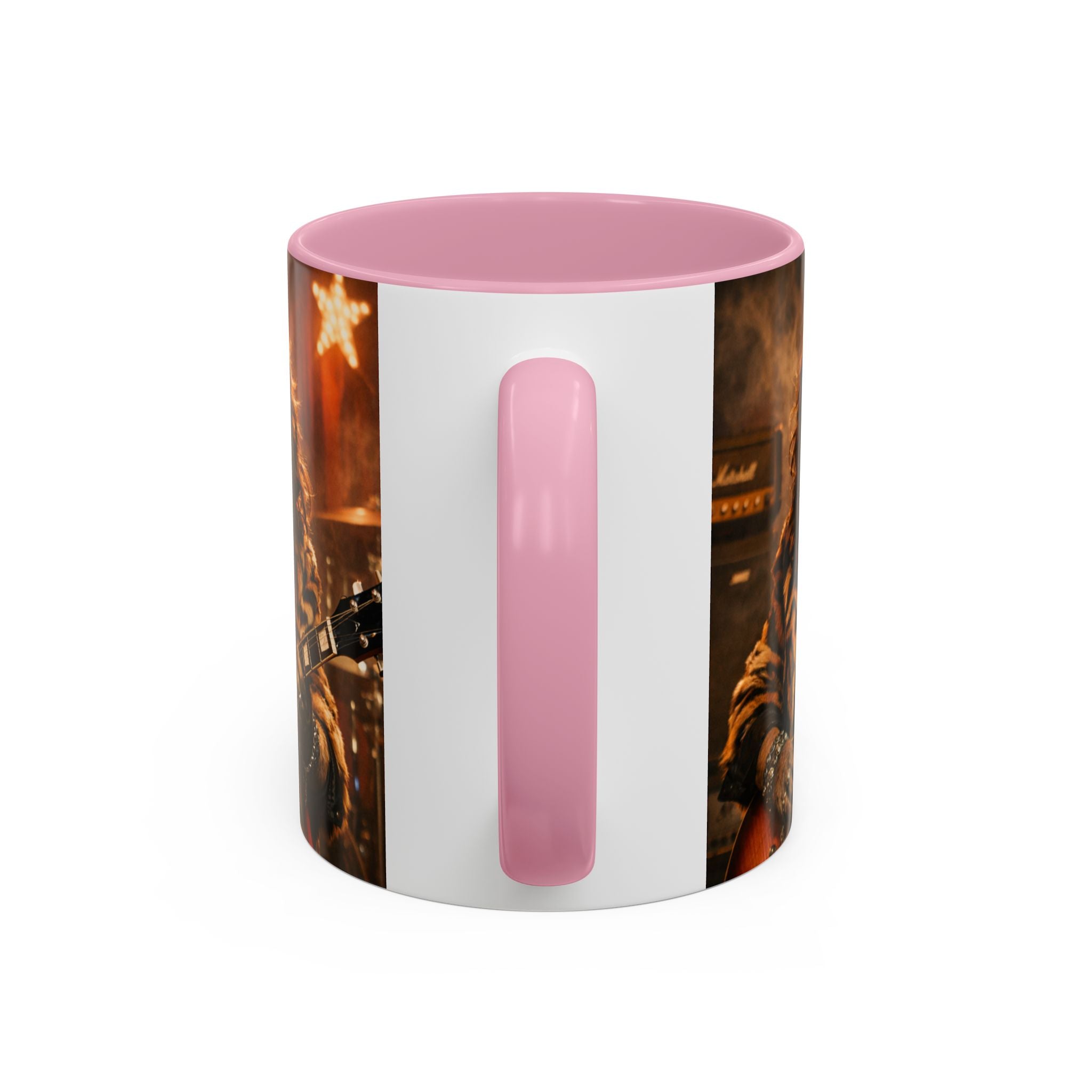 Rockstar Capybara with Guitar Mug | Color Accent Coffee Cup 11oz 15oz