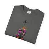 Floral Violin T-shirt | Botanical Music Instrument Tee