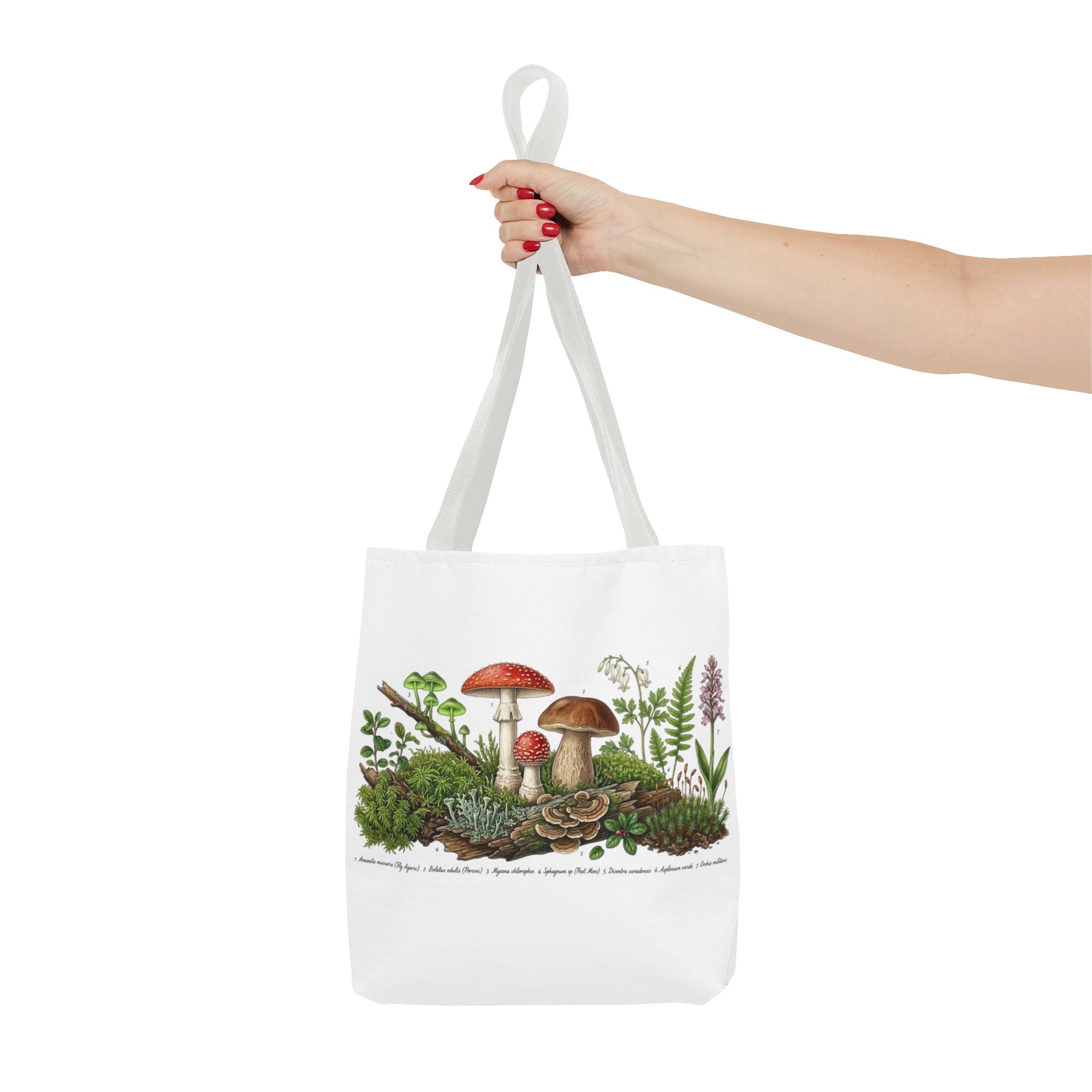 Vintage Mushroom Wildflower Specimen Study Tote Bag