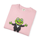 Funny Tuxedo Frog T-shirt | Frog on Lily Pad Amphibian Design