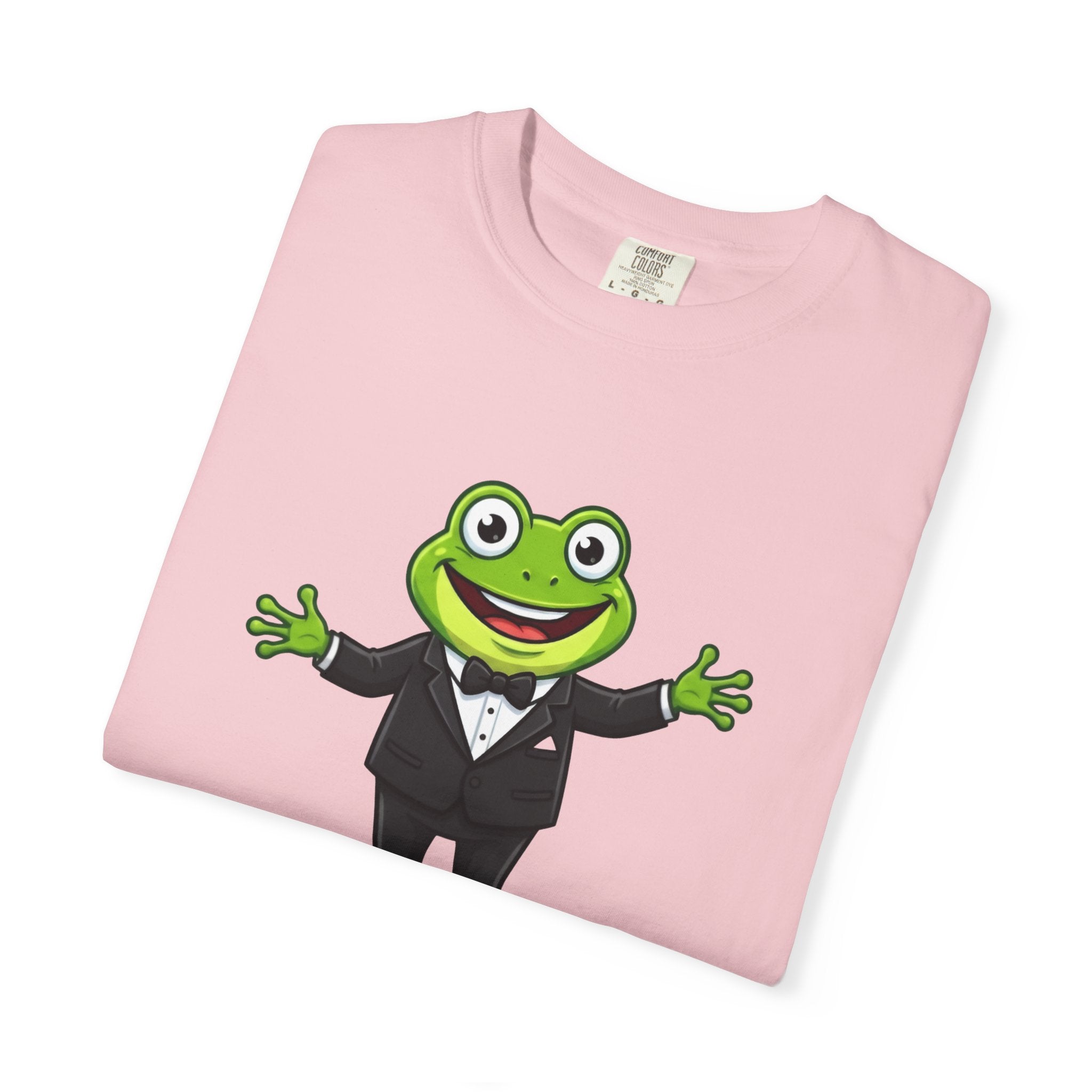 Funny Tuxedo Frog T-shirt | Frog on Lily Pad Amphibian Design