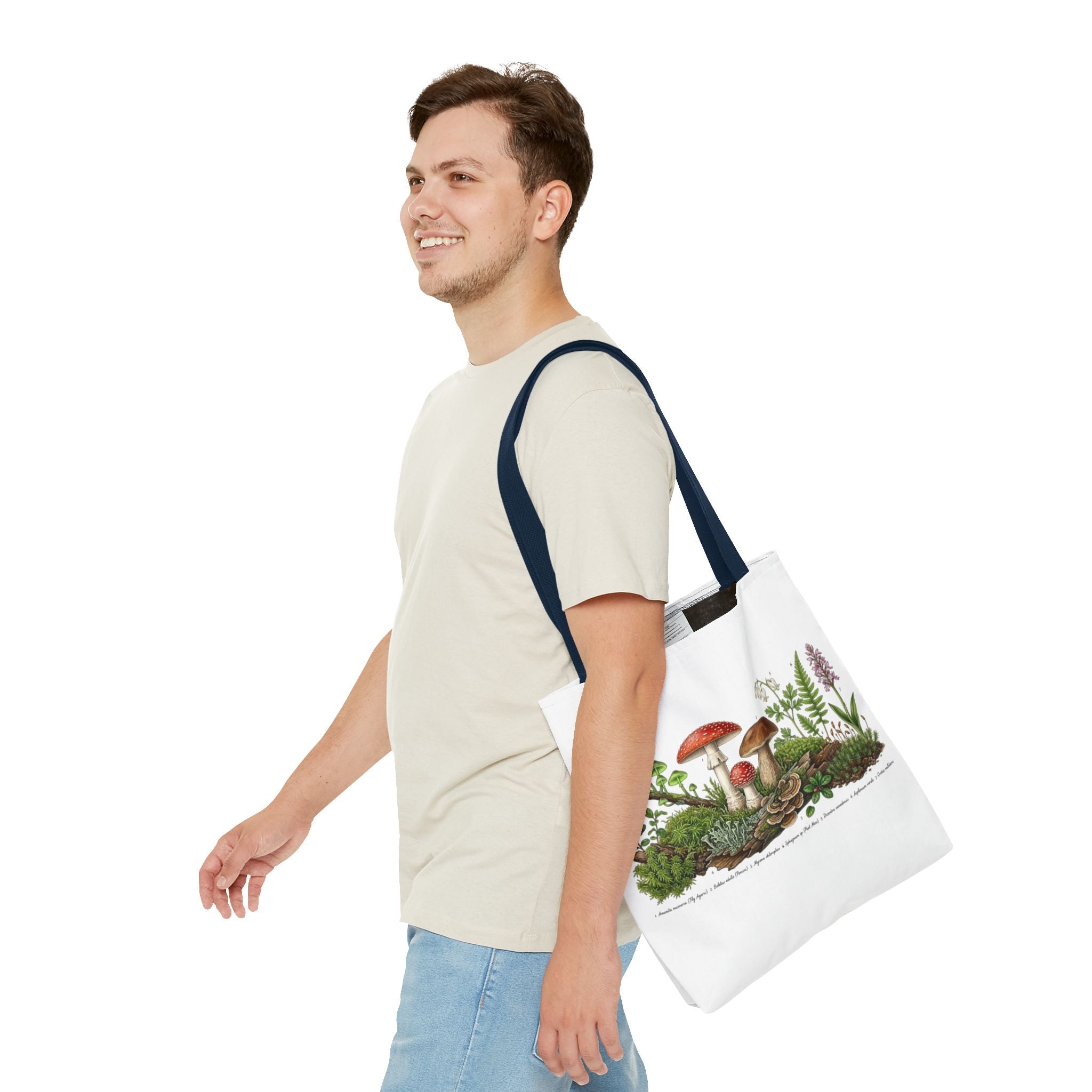 Vintage Mushroom Wildflower Specimen Study Tote Bag