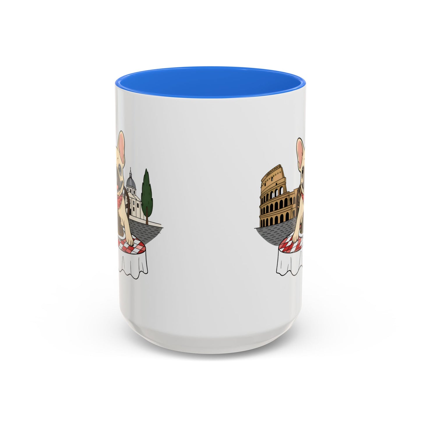 French Bulldog Pasta in Rome Mug | Ceramic Coffee Cup