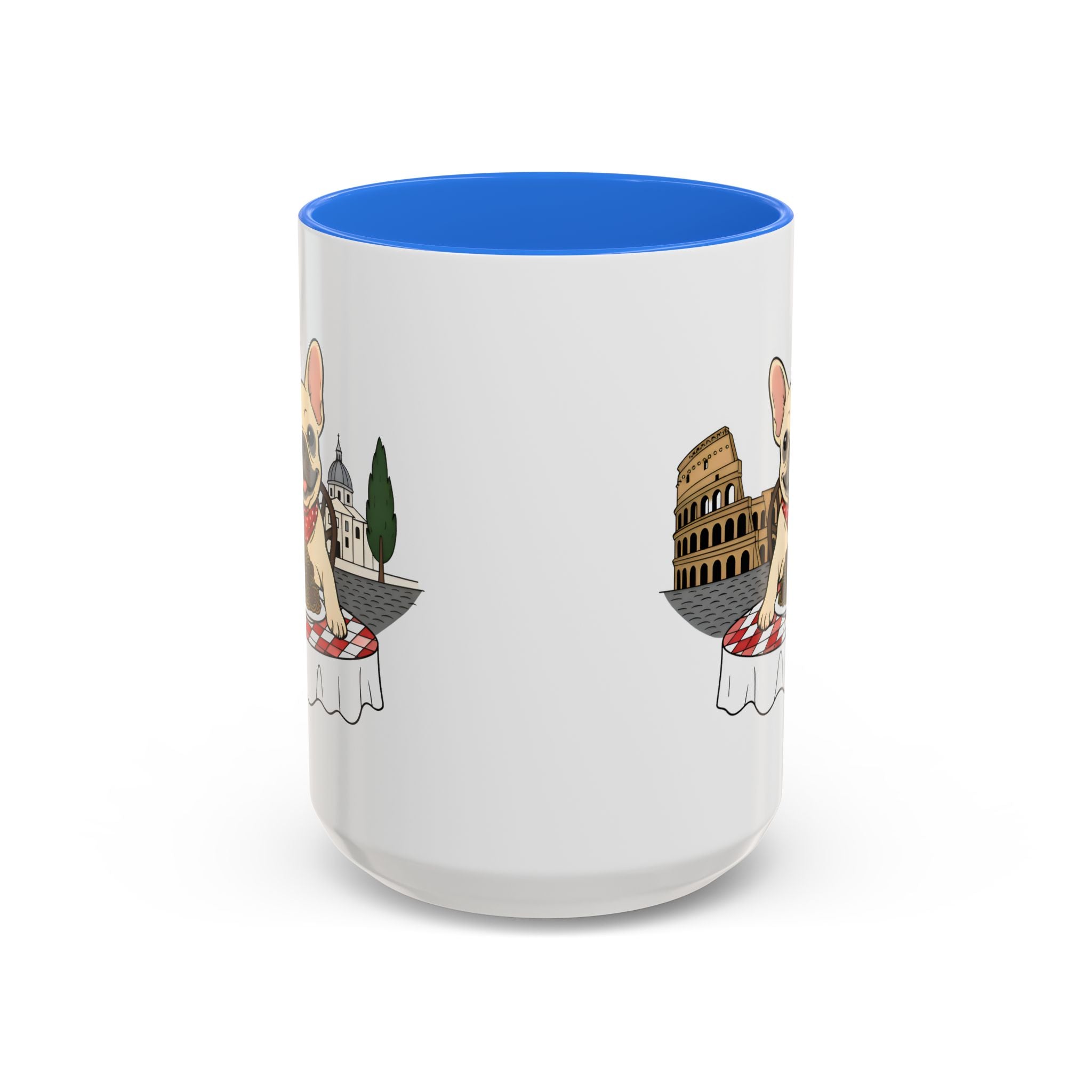French Bulldog Pasta in Rome Mug | Ceramic Coffee Cup