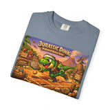 Jurassic Dink Pickleball Dinosaur Arcade Poster T-Shirt | Retro Video Game Shirt