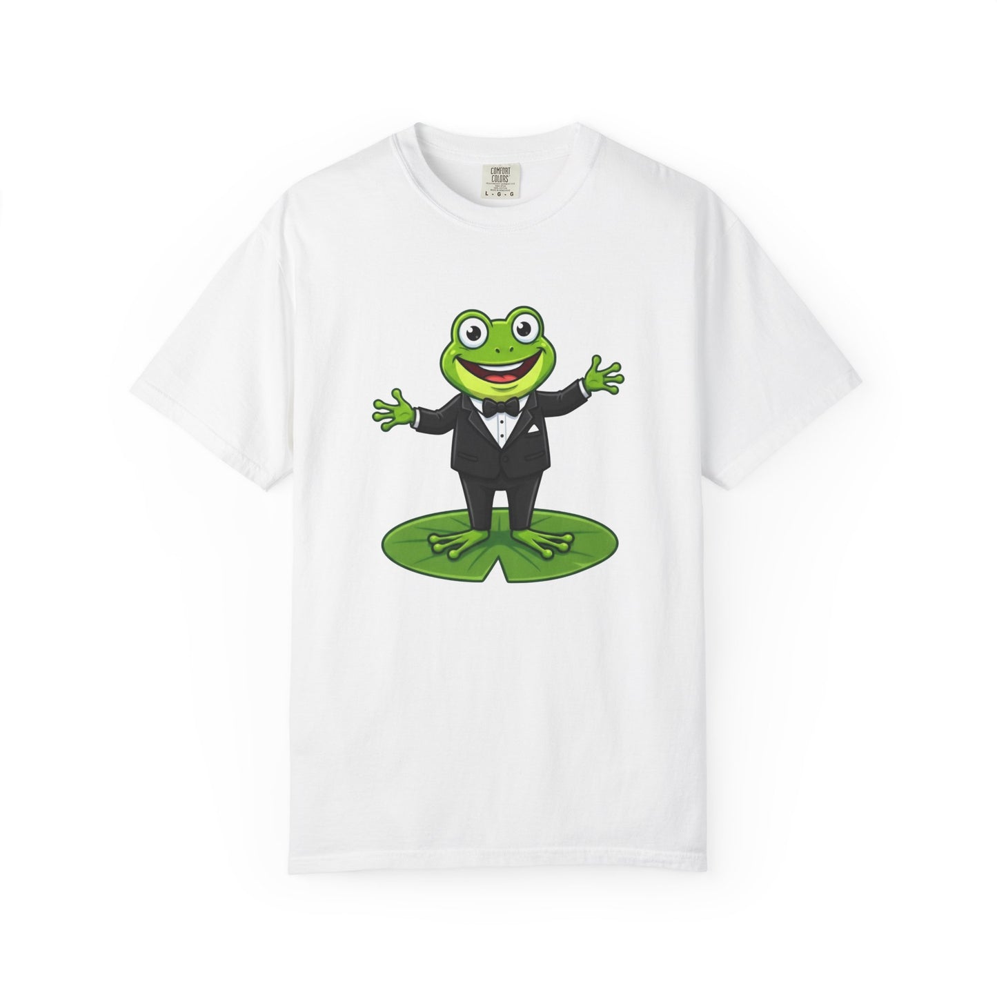Funny Tuxedo Frog T-shirt | Frog on Lily Pad Amphibian Design