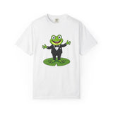 Funny Tuxedo Frog T-shirt | Frog on Lily Pad Amphibian Design