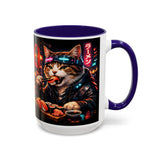 Cyberpunk Sushi Cat Mug | 11oz 15oz Ceramic Coffee Cup