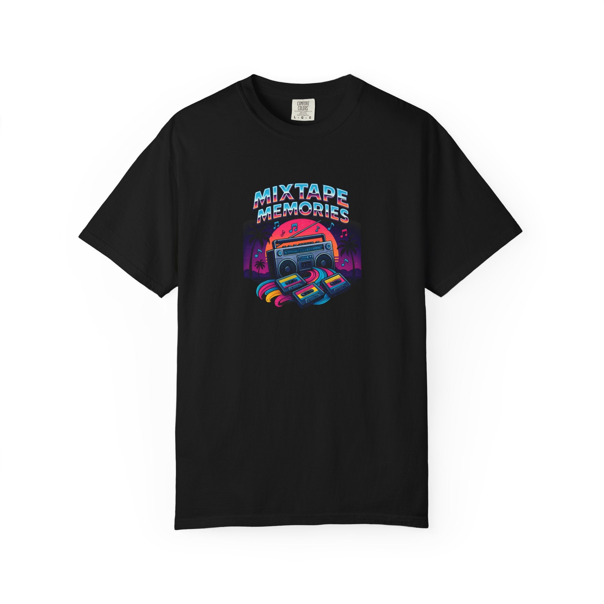 Mixtape Retro Cassette Graphic T-shirt | Vaporwave 80s Neon Music Tee