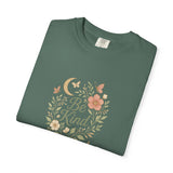 Be Kind Floral Wreath T-Shirt | Positive Quote, Boho Botanical Design