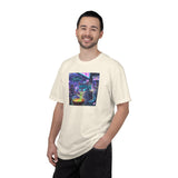 Cyberpunk Cat T-shirt | Neon Magic Potion Street Scene